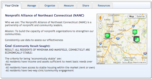 Community Impact Circle Screenshot